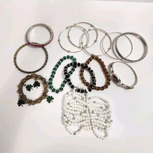 Lot Of 13 Bracelets Assorted/Mixed Colorful Gorgeous Custom Beaded Jewelry